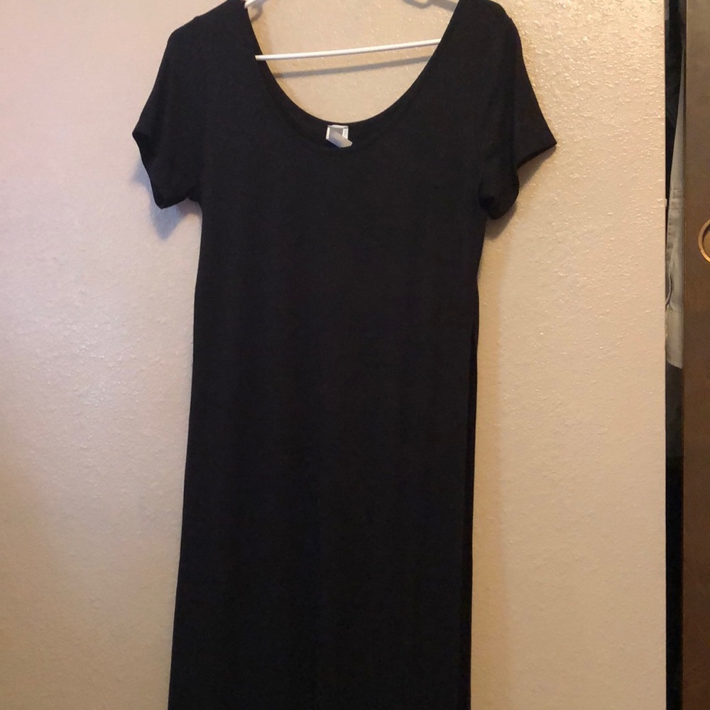 Topping brand dress with long slit.